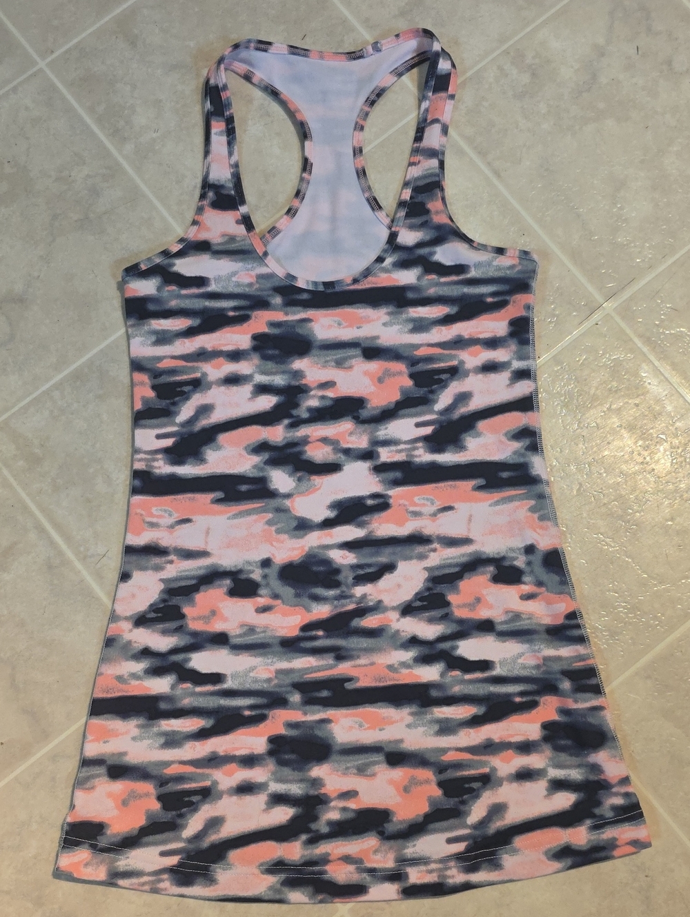 lululemon athletica Pink, Black & Gray Racerback Tank Top